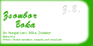 zsombor boka business card